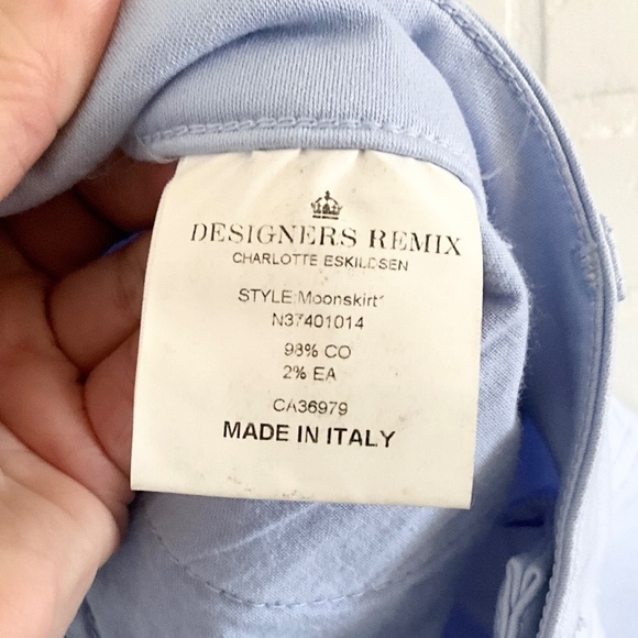 NWT Designers Remix CHARLOTTE ESKILDSEN Mini Pencil Skirt Periwinkle Blue Sz M - Picture 14 of 16